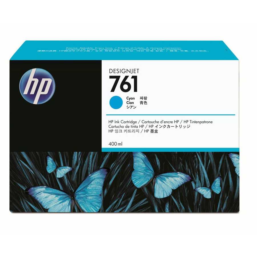 HP 761 400-ml Cyan Designjet Ink Cartridge