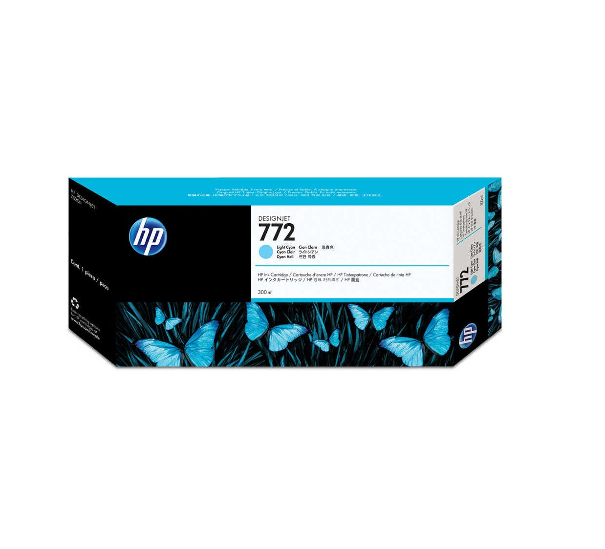 HP 772 300-ml Light Cyan Ink Cartridge