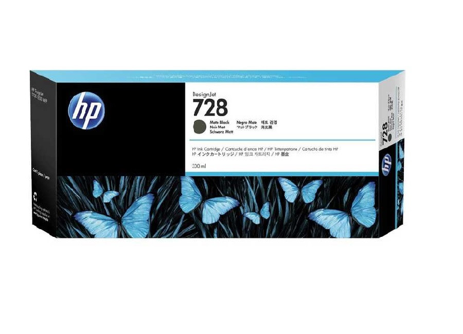 HP 728 300-ml Matte Black DesignJet Ink Cartridge